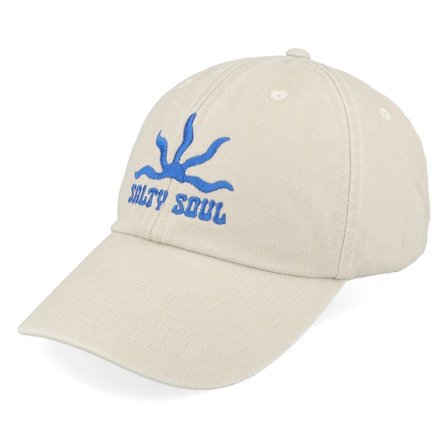 Salty Soul - Beige - unconstructed - Cap - "Sun Text Logo Sand Dad Cap " - Hatstore