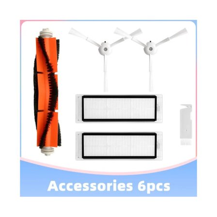 Sidorullborstefilter, reservdelarsats för Xiaomi Robot 1S Roborock S4 S5 Max S6 Pure E4 Xiaowa E2 E3 C10 Dammsugare