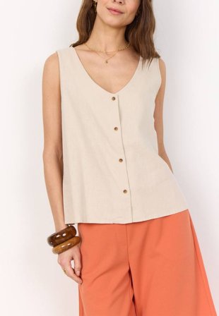Soyaconcept Sc-Ina 66 Top Överdelar Dam Beige XL