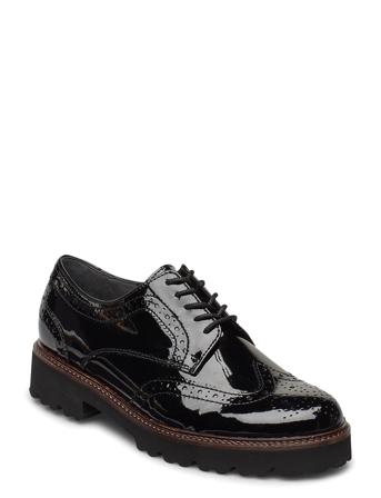 Laced Shoe Nauhakengät Matalapohjaiset Kengät Musta Gabor