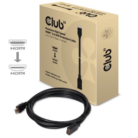 Club 3D CAC-1321 - HDMI-forlengelseskabel - 3 m