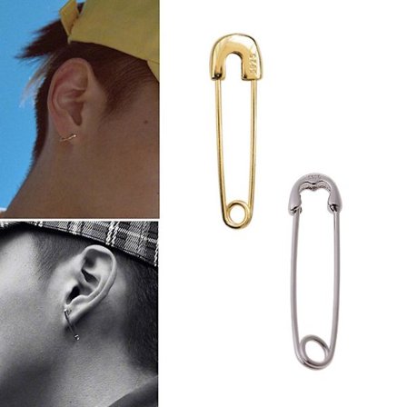 Fashion Ear Studs 1 par Säkerhetsnål Örhängen Ear Threader Studs Smycken Presenter