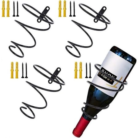 Vägghängt vinställ i järn, 4 delar metall hängande vinställ organiserare, Sp [DB]