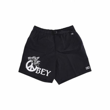 Obey, shorts easy peace angel Zwart, Heren, Maat:XL