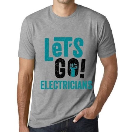 Herr T-shirt Let's Go elektriker – Let's Go elektriker – Vintage grå T-shirt