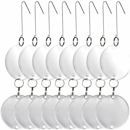 8 stk. fugleavskrekkende skiver i rustfritt stål CD Dobbeltsidige reflekterende fugleavskrekkere Duer Måker Svaler Spurver Troster Stær Svarttrost