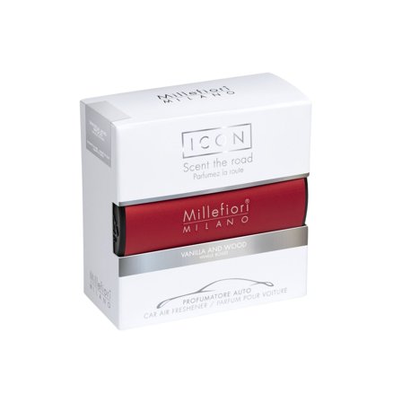 Millefiori Milano Car Air Freshener Icon Vanilla & Wood - Classic 1pz - Profumo per Automobile
