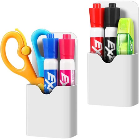 2x Magnetisk Pennebakke - Magnetiske Blyantholdere - Magnetisk Bakke - Whiteboard Blyantholdere - Whiteboard Tilbehørsholder - Penneholder Til 