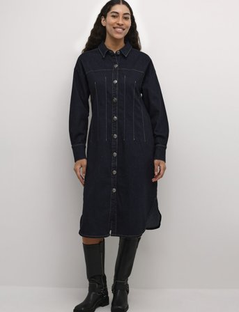 Culture Cuannalisa Ami Denim Dress - Black - XS