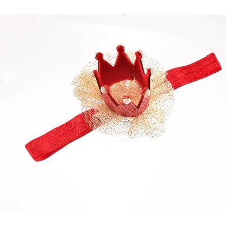 Go Go Gadget - Hårband - Glitter - Krona - Baby - Småbarn - Förskolebarn - Prins/Prinsessa - Röd