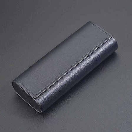 Handgjord läderfodral för glasögon Hård skal Retro Herr och dam Solglasögon Närsynta glasögon Krokar Skyddsbox