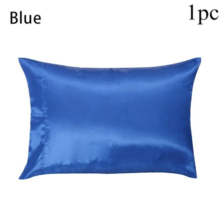 1/2 st Silk Kuddeöverdrag Satin BLÅ 1 st