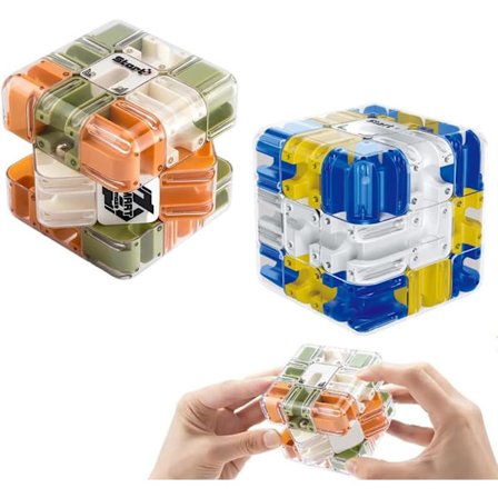 Stor 3D Labyrint Terning Puslespil, 2025 3D Magisk Terning Maze Kugle Puslespil, Rumlig Bevidsthed Hjernetræningslegetøj til Stresslindring & Logisk 