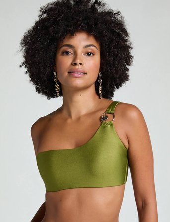 Hunkemöller Holbox One Shoulder Croptop - Green - D x 70