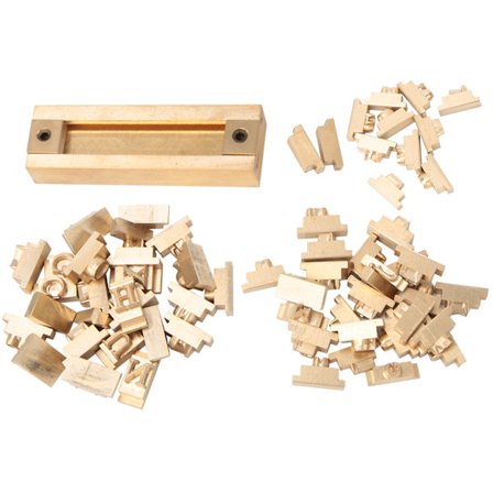 T-spor engelsk bogstav kobbergravering form kobberform specialfremstillet stempling (gruppe 2)