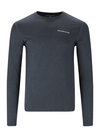 Abdon M Melange L/S Tee Sport Men Sport Clothing Sport Tops Sport Long Sleeved Tops Black Endurance