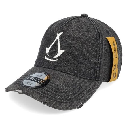 Difuzed - Svart unconstructed Keps - Assassin's Creed Shadows Acid Washed Dad Cap @ Hatstore