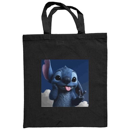 Stofpose Stitch Disney nat himmel blå rumvæsen Lilo og Stitch karakter sød tegneserie kawaii plakat fredstegn kunst