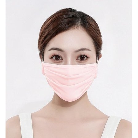 Silk Tvättbar mask Munskydd Skyddsmask Rosa