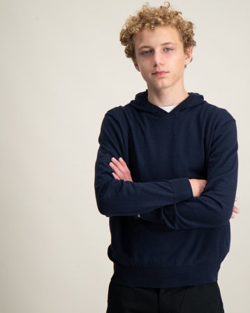 Grunt Jon Hood Knit Blauw Hoodies Jongens - Kids Brand Store