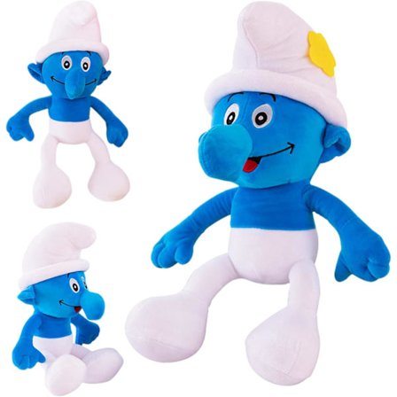 Smølf Plysdukke med Gule Blomster, 35 cm Fyldt Dyr, Perfekt til Børnefestgaver