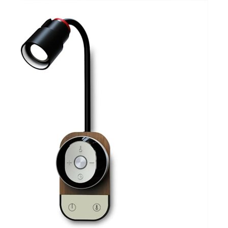 LED-läslampa, vägglampa med fjärrkontroll och touch-dimmer, USB-laddningsport, 3 färgtemperaturer, 5 ljusstyrkenivåer