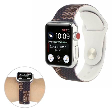 Apple Watch Series 6 / 5 44mm mönster silikon klockarmband - brun Brun
