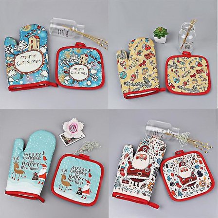 2 stk. Anti-varme Gs Pad Ovn Miave Varme Ovn Handsker Ba Mat Middag R 4ps