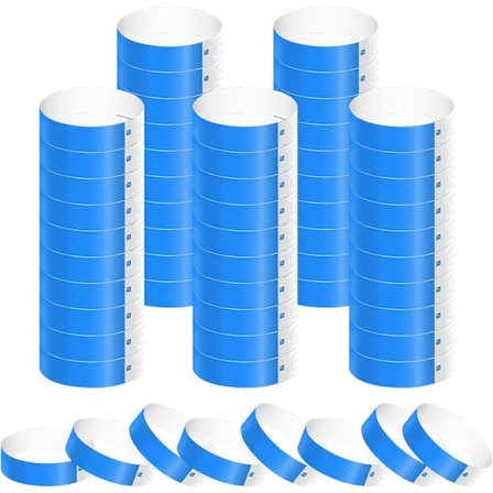 600 stk. Papir Armbånd til Events, Vandafvisende Neon Armbånd Fest Armbånd