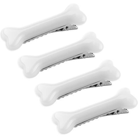 4 st vita hundben alligator hårklämmor för jul halloween cosplay firande