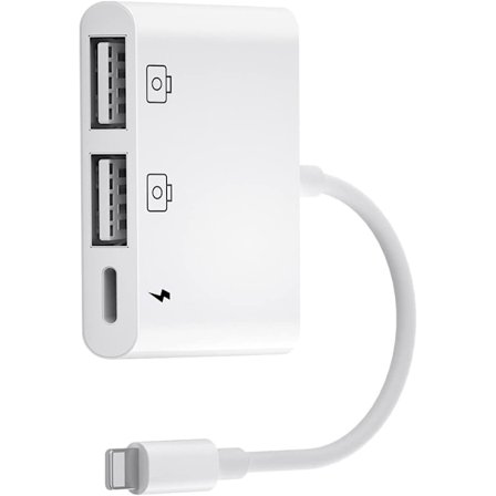 iPhone USB-kamera, 3 i 1 iPhone USB-adapter Belysning USB OTG Fe
