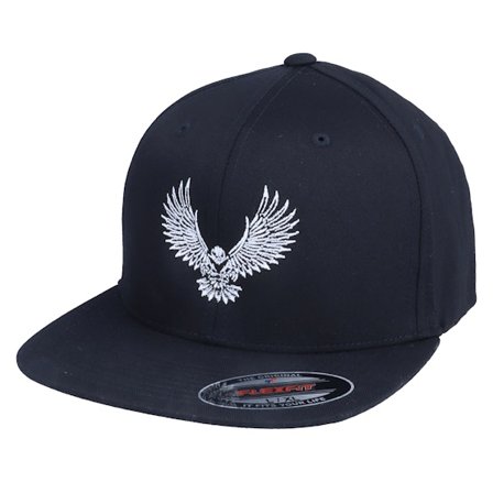 Iconic - Black - fitted - Cap - Charge Flat Brim Black Flexfit Fitted - Hatstore
