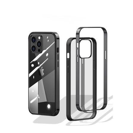 Stilrent Skal Med Färgade Kanter Till Iphone 12/12 Pro Röd