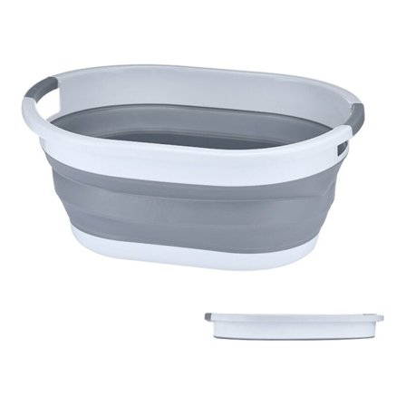 Hopfällbar tvättkorg hushållsförvaringskorg badrum hopfällbar hink fabrik grossist grå