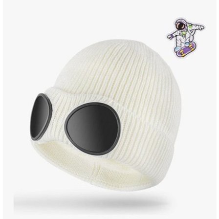 Varm Unisex Vinterstickad Ullig Tjock Mössa Hatt Goggle Mössa Skidmössa