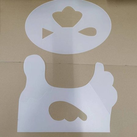 Syning af skabeloner Skabelon til skærelineal S