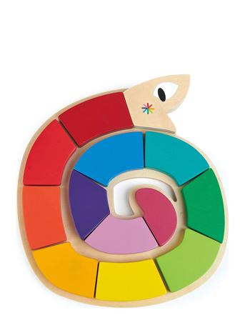 Snake Shape Learning Puzzle Patterned Tender Leaf