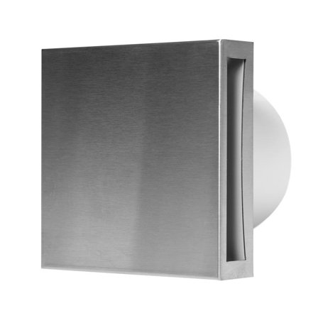 Europlast E-EXTRA Elektrisk vifte Ø150mm m/deksel, timer og fuktsensor Rustfritt stål