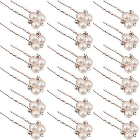 18 Stykker Bryllup Hårtilbehør Perle Hårspenner Bryllup Hårspenner Bryllup Hårtilbehør Brud Blomsterpike Rosegull