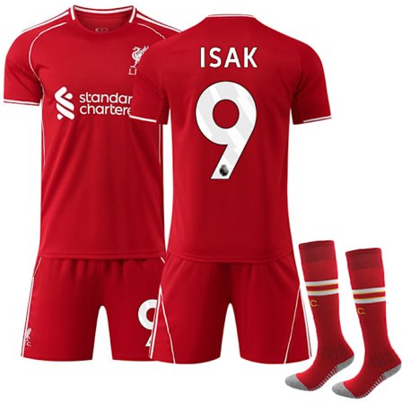 2526 Liverpool Hjemme Barn Voksen Fotballdrakt Sett Nr. 9 Isak
