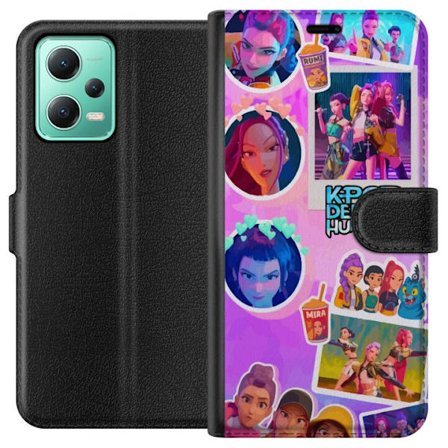 Kompatibelt Plånboksfodral till Xiaomi Xiaomi Redmi Note 12 Kawaii KPop Demon Hunters vinyl samlarobjekt