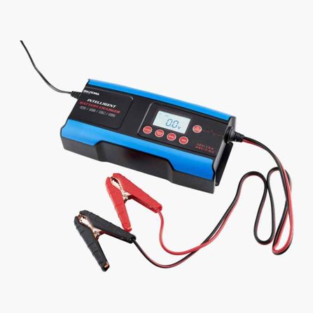 Biltema - Digital Intelligent Batterilader 12/24 V 15 A, egnet for bil- og lastebilbatterier 45-300 Ah, AGM, GEL, WET, LiFePO4
