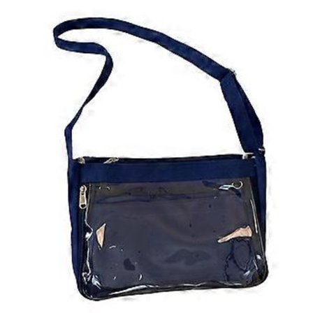 /EA/Kvinder Ita Taske Gennemsigtig Canvas Crossbody Taske Japansk Stil Skuldertaske Student Skoletaske Stor Kapacitet Messenger Taske - Mørkeblå Deep 