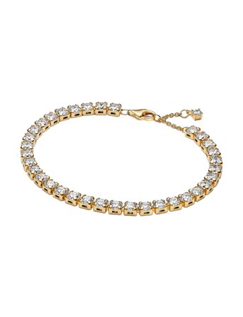 Pandora 14K Gold-Plated Tennis Bracelet With Clear Cubic Zirconia - Gold - 18 CM