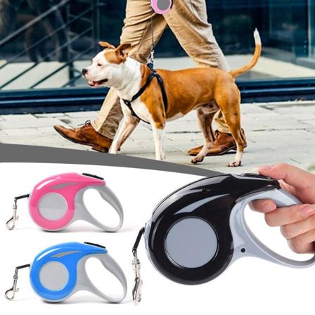 3/5 m indragbart hundkoppel Flexibelt hundvalp katt dragrep Bälte hundkoppel Rose red 3m
