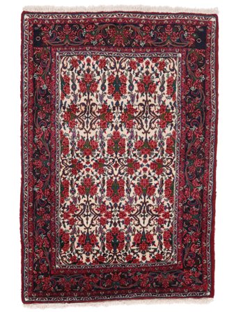 Orientalisk Bidjar Matta 108X160 Svart/Mörkröd Ull, Persien