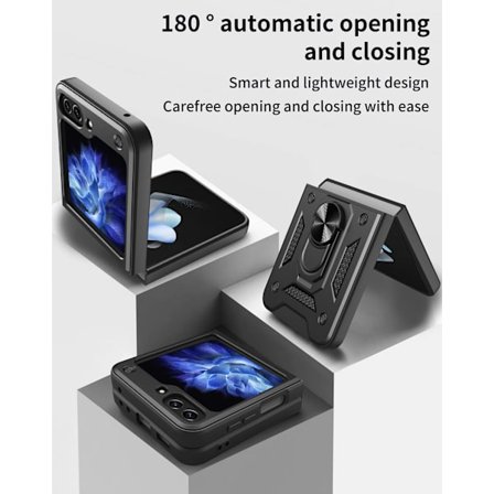 Samsung Z Flip 4- Armour Protect Ringhållare, linsskydd Stötsäkert Skal