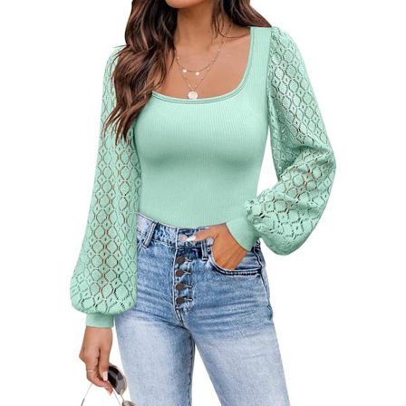 Dameskjorter med mesh og lange armer Uformelle bluser Topper