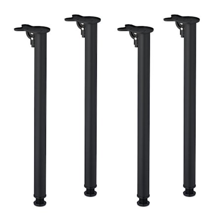 Taittuvat pöydänjalat, 4 kpl setti – pyöreä metalli, tee-se-itse-huonekalut