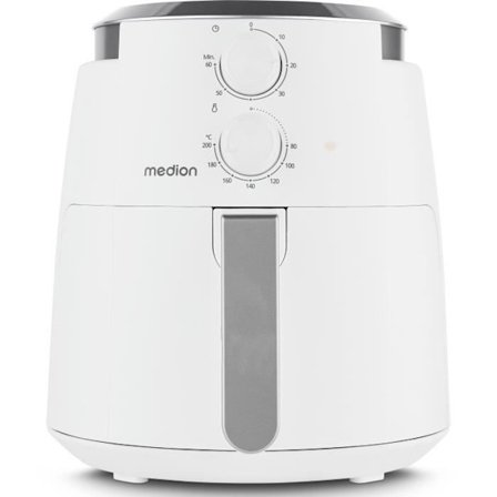 Varmluftsfritös - MEDION - MD13020 - Airfryer - 1500 watt - 60 min timer - Upp till 200°C - 4,7 L - Vit